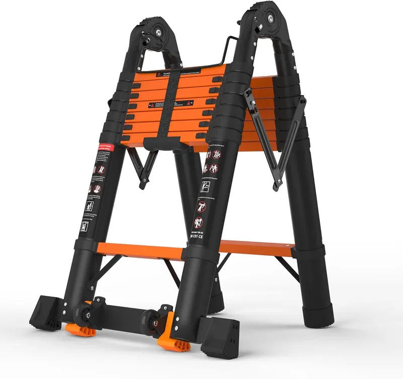 SINMEIRUN 16.5 FT Telescoping A Frame Ladder